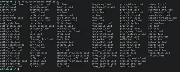 List of modules
