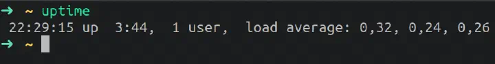 uptime commmand
