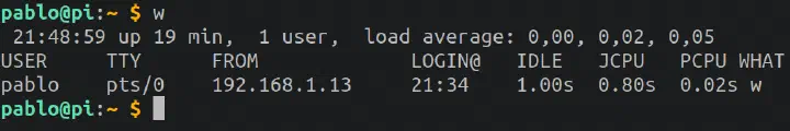 w command