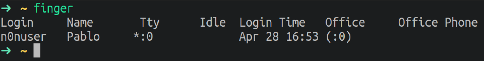 finger command