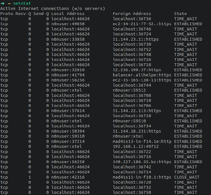 netstat commmand