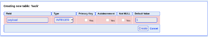 Create Row