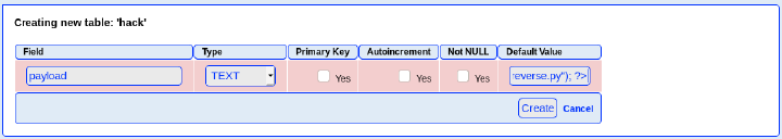Entering location of the Reverse Shell