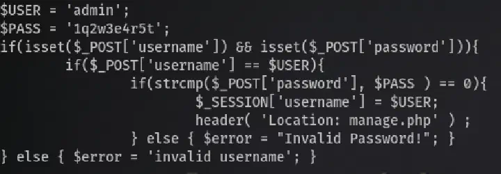 Hardcoded User